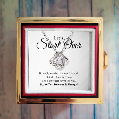 Fangen wir neu an – Liebesknoten mit drehbarem Rosen-Geschenkbox