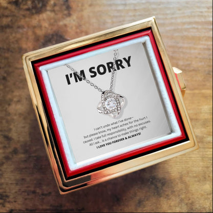 Entschuldigungsgeschenk für sie – Liebesknoten mit drehbarer Rosen-Geschenkbox