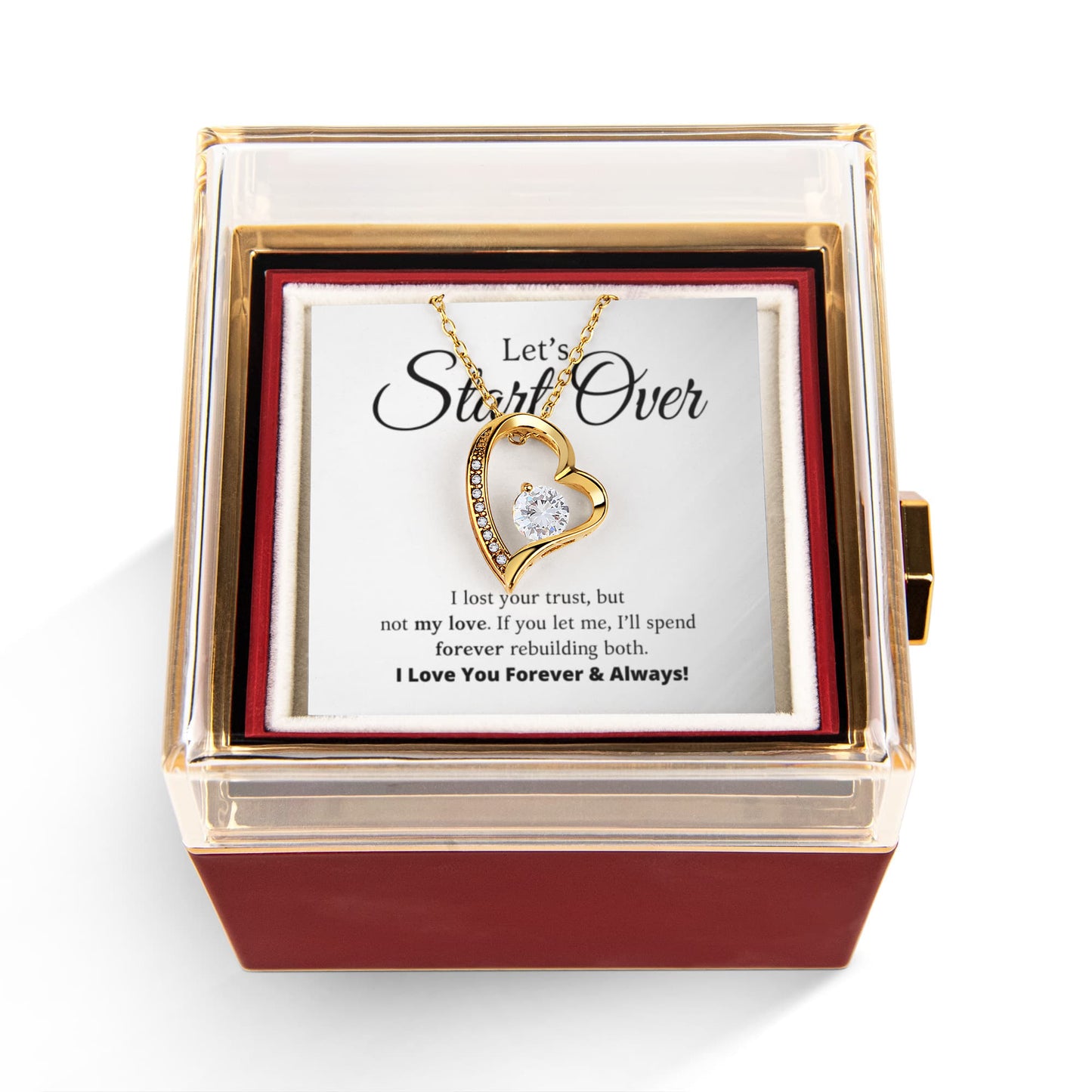 Neuanfang - Ewige Liebe mit rotierender Rosen-Geschenkbox