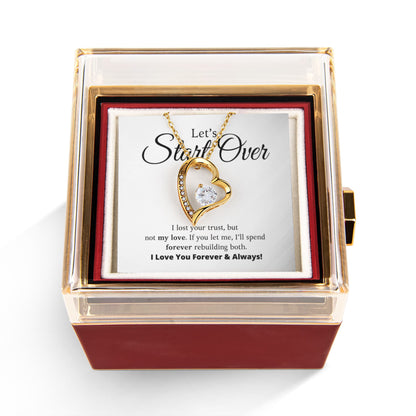 Neuanfang - Ewige Liebe mit rotierender Rosen-Geschenkbox