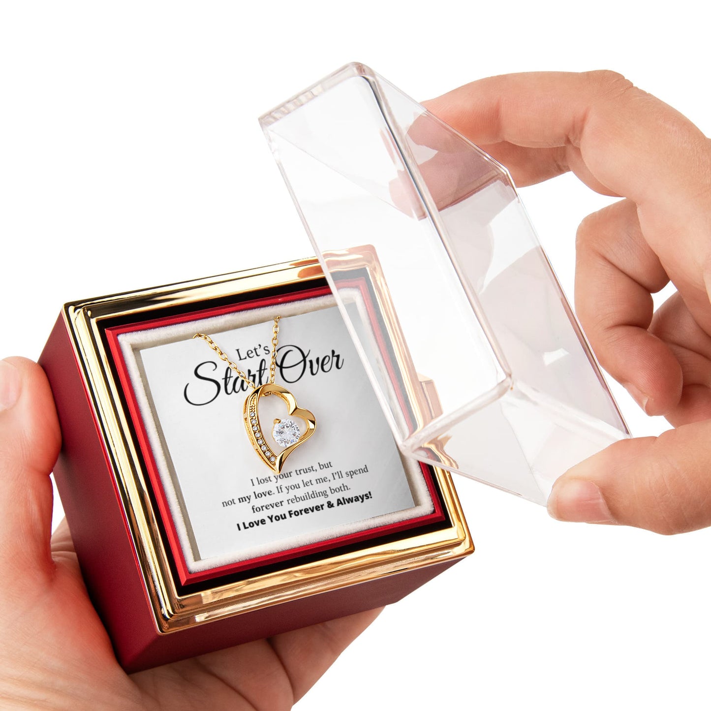 Neuanfang - Ewige Liebe mit rotierender Rosen-Geschenkbox