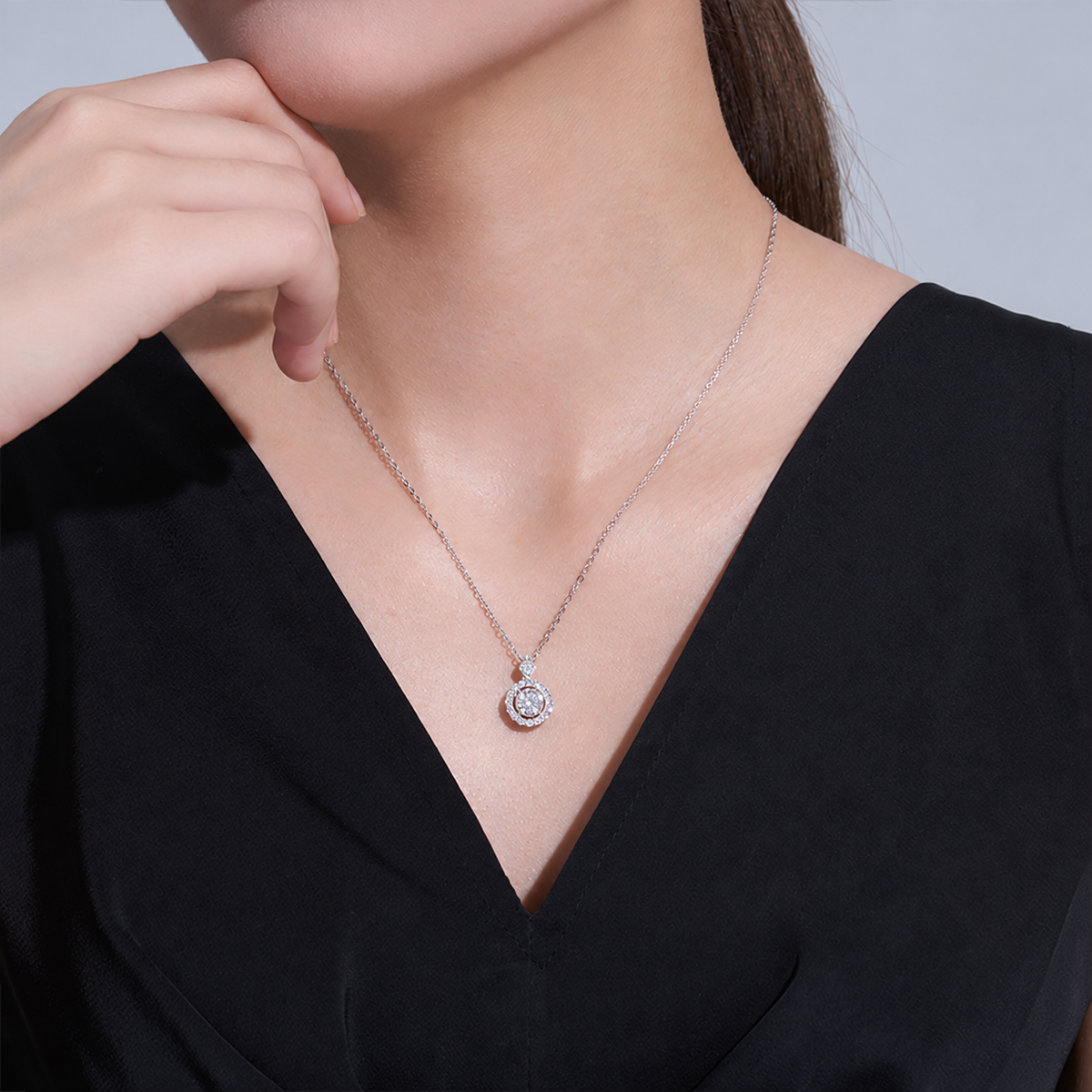Apology Gift For Her - Forgive Me - Moissanite Pendant Necklace
