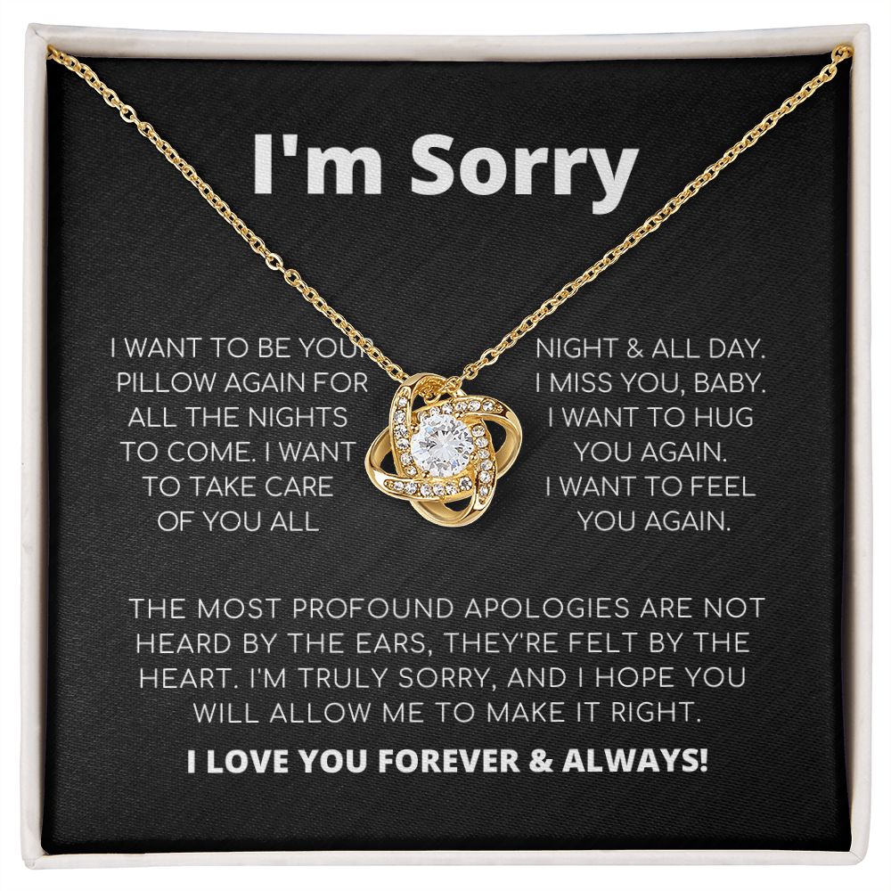 Entschuldigungsgeschenk für Sie – Ich möchte dich wieder spüren – Halskette mit Liebesknoten