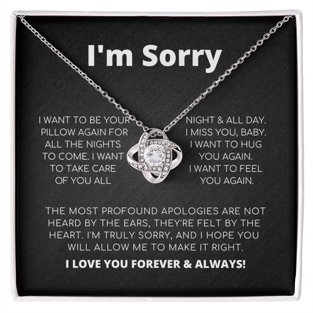 Entschuldigungsgeschenk für Sie – Ich möchte dich wieder spüren – Halskette mit Liebesknoten